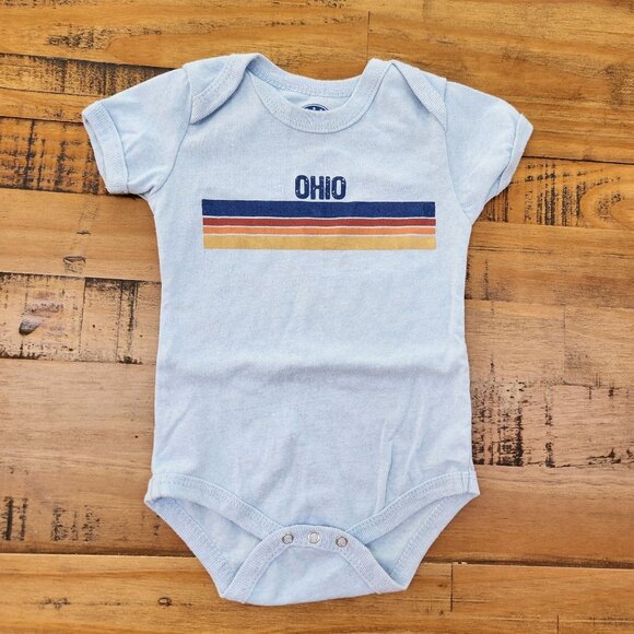 Bundle (3) Ohio Bodysuits & Ohio Bedtime Book Home Free Baby Clothes 12 Months - Picture 2 of 14